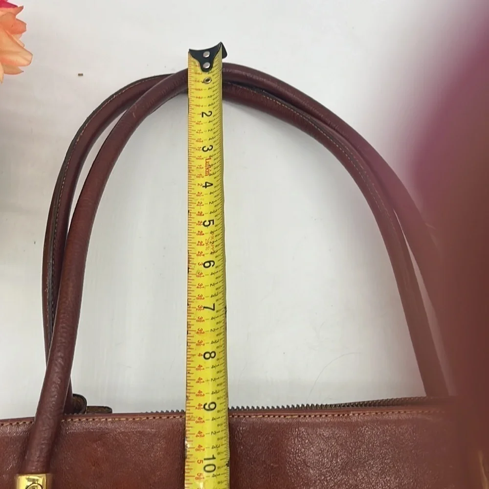 Marino Orlandi Large Leather Satchel Tote Bag Made in Italy. BRN3594D
